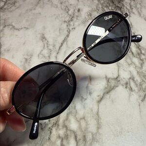 Quay Australia Black Oval Sunglasses